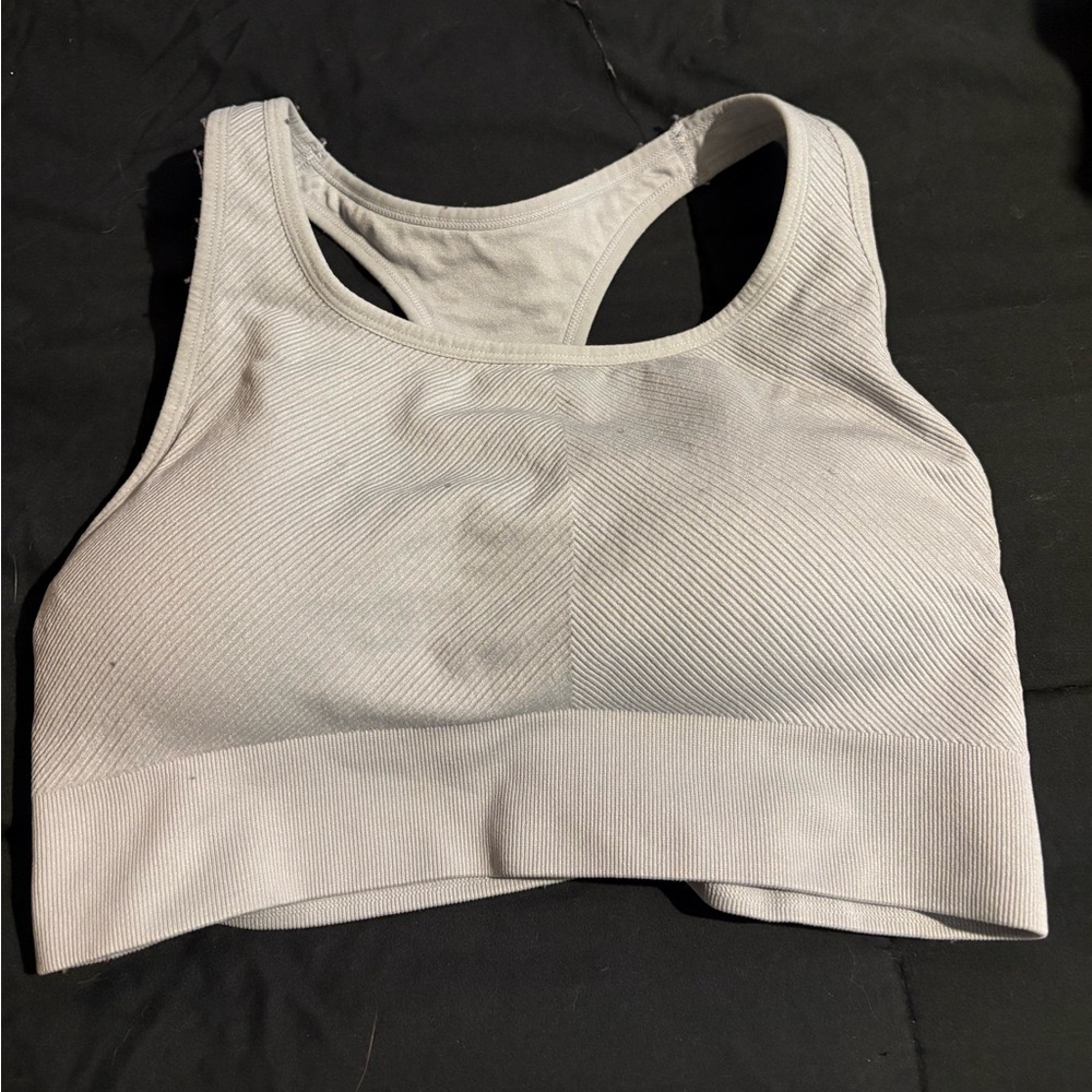 Seamless Gray Sports Bra